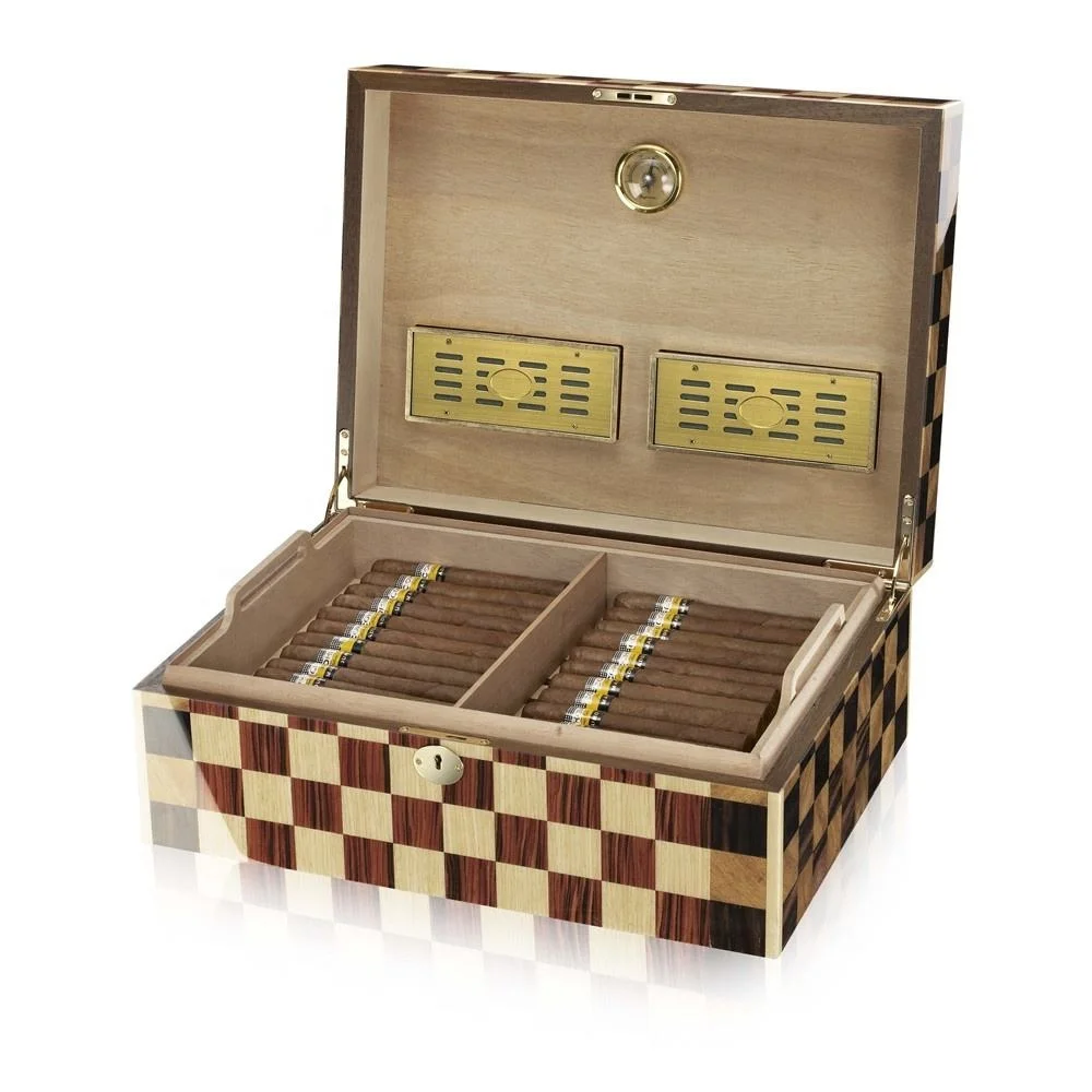 New Design high gloss piano lacquer cigar boxes luxury handmade custom wooden cigar humidor