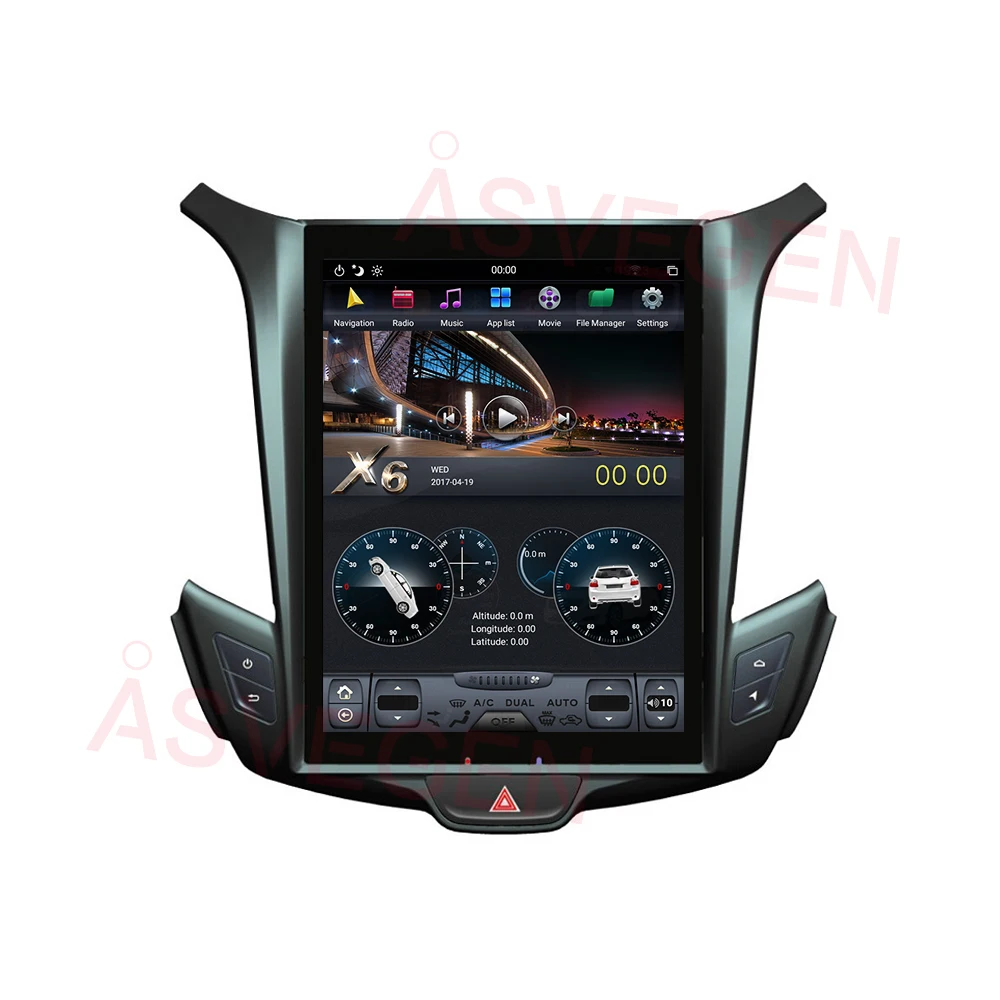 Car Audio Equipment Multimedia Car Video Player System Tesla Vertical Screen For CHEVROLET CRUZE 2015-2018