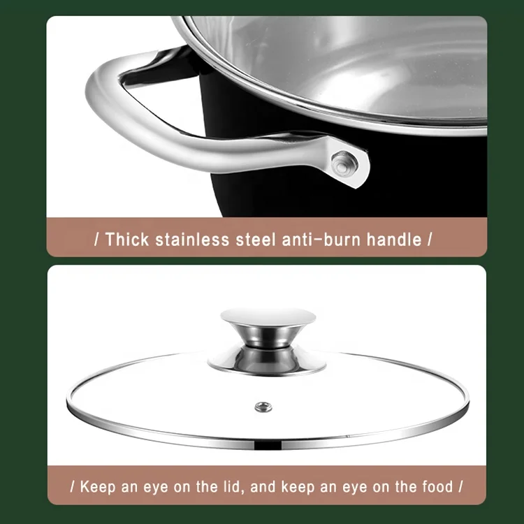 Hot Sale 8 Pcs Sets Of Pots Cookware Casserole Sets Stainless Steel Cooking Pot Sets With Glass Lids