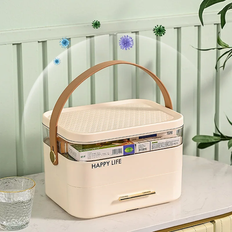 Wholesale Multi-layer Portable Medicine Cabinet Household Large Capacity Medicine Cabinet Drawer Family Medicine Storage Box