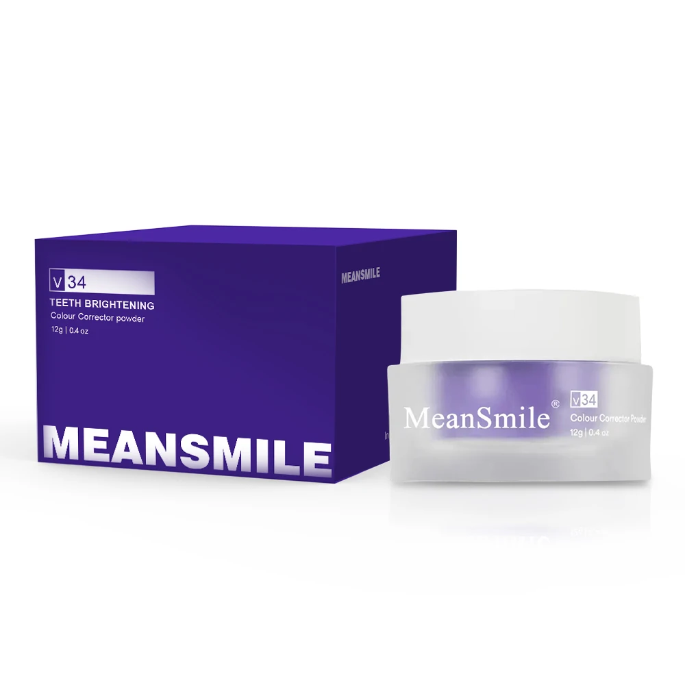 2024  MeanSmile Fast Teeth Whitener Restores Your Gleaming White Smile V34 Teeth Whitening Powder 10 Min Non-Sensitive