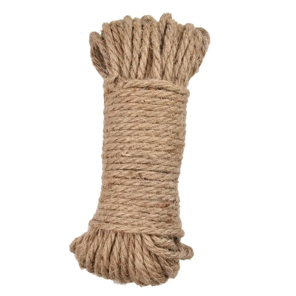 Yuchen Vintage 5mm Jute Rope Cord String Twine Burlap Ribbon Diy Crafts Jute Hemp Gift Packing Rope For Party