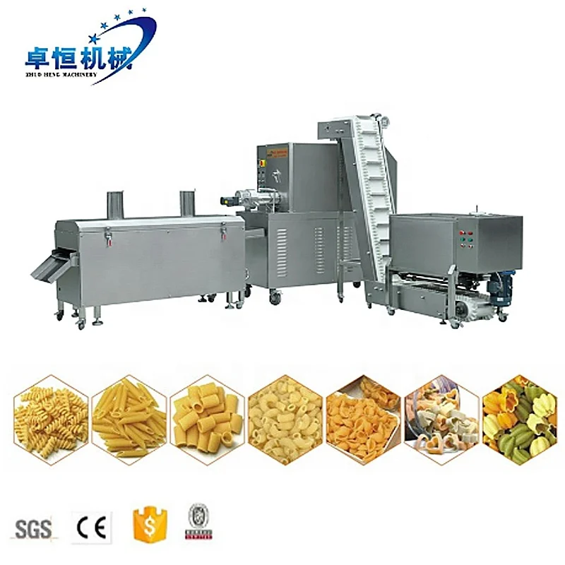 Automatic Industrial Italian pasta macaroni making and packing  extruder production machine line