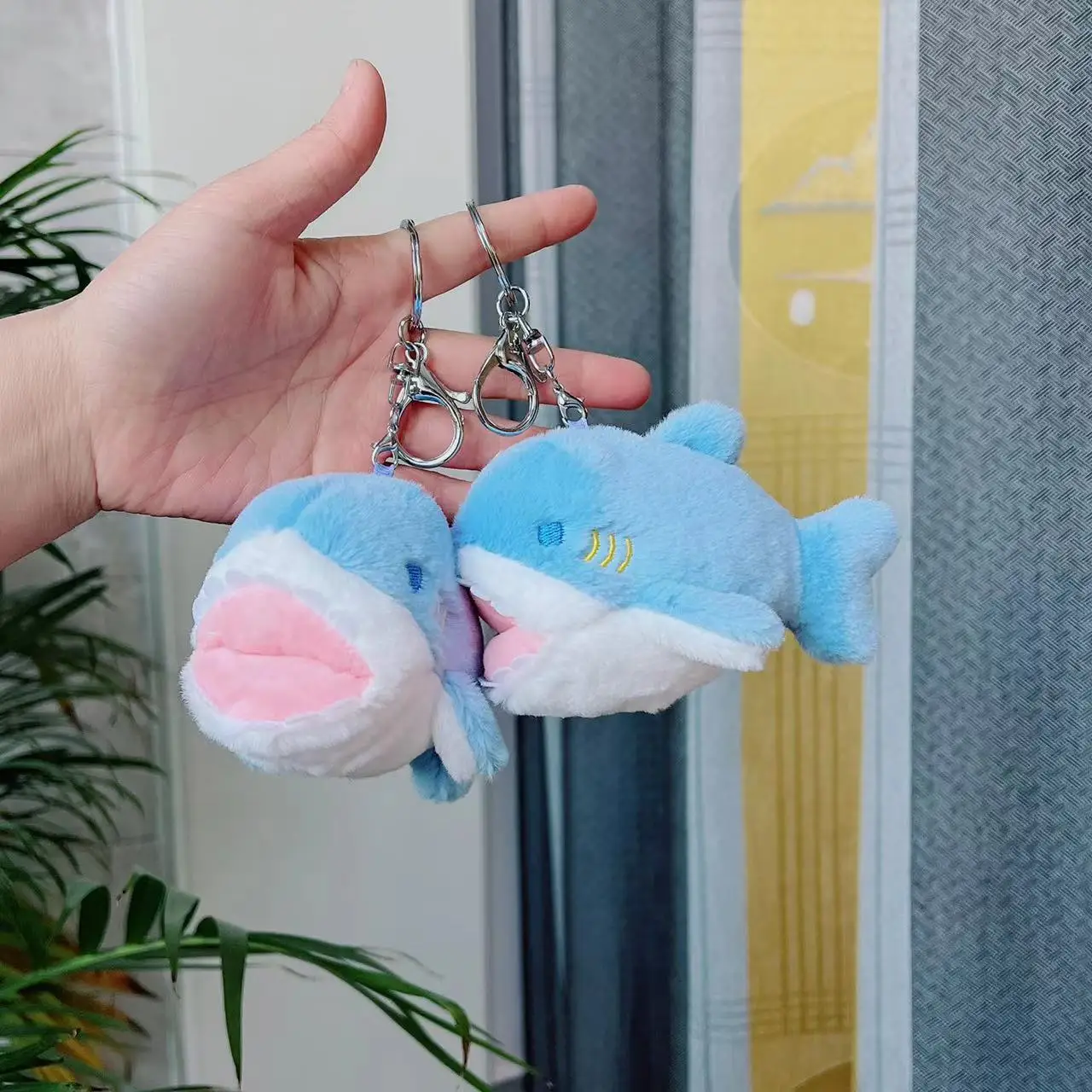 Custom  cute things cross-border  new design soft  stuffed animals whale shark toys plush keychains Marine toys