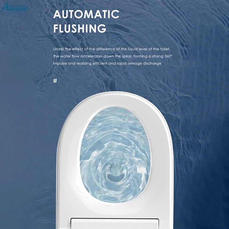 Intelligent porcelain floor mounted water closet smart bowl bathroom automatic ceramic siphon smart toilet