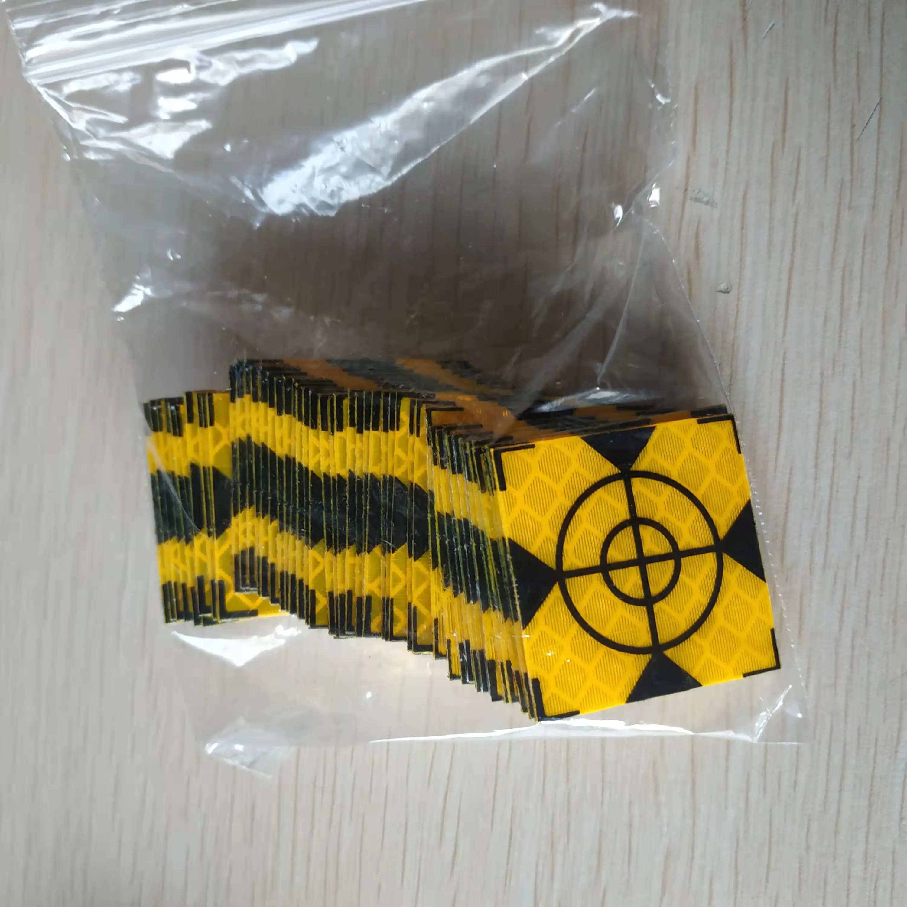 Customized fluorescent yellow triangle retro reflective target for surveying