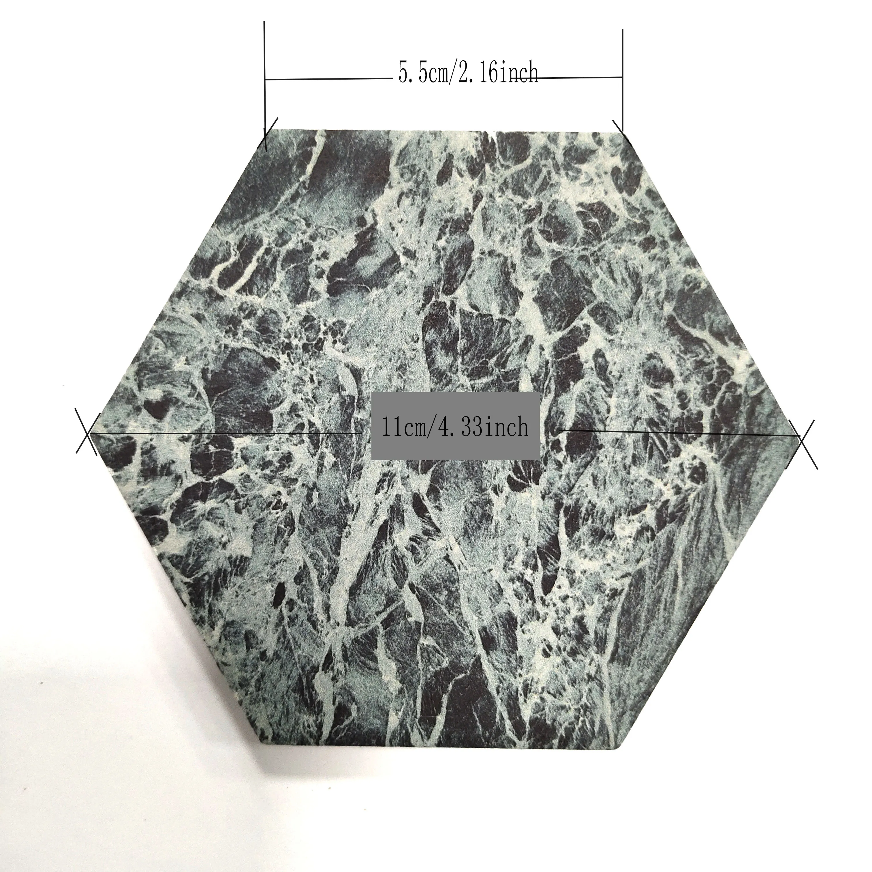 XS ltd. Non-Slip Custom Absorbent Marble Mat with Rose Gold Candle Holder Marble Ceramic Coaster