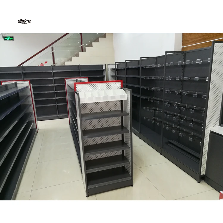 China Supermarket Store 6 Layers Shelf Gondola Shelf Metal Shelving Store Display Stand