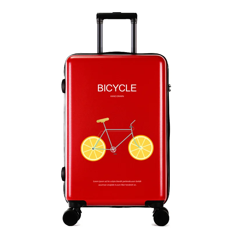DIY UV Printed Trolley Cartoon Cabin Travel Luggage Suitcase SPINNER Color TPU Customized ABS OEM Long-distance Travel Women 100