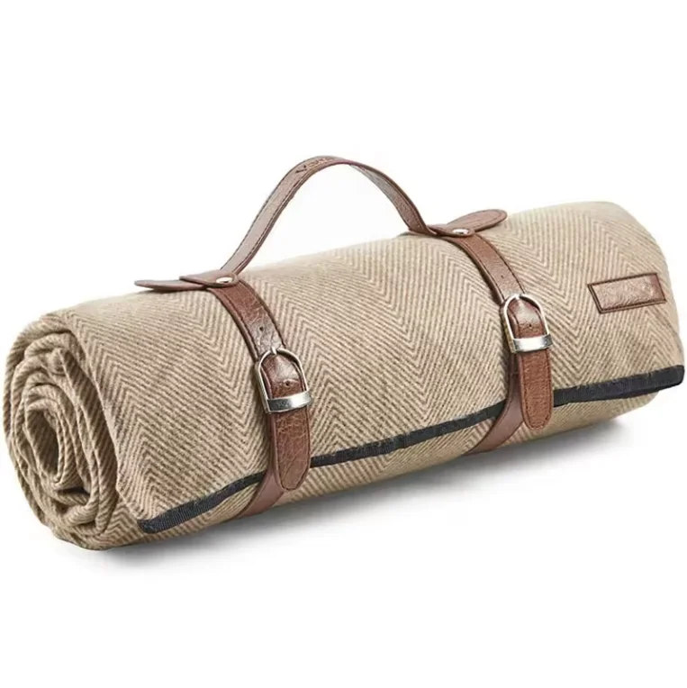 Custom Washable Oxford 3 Layers Outdoor linen and cotton canvas picnic blanket waterproof foldable picnic blanket with logo