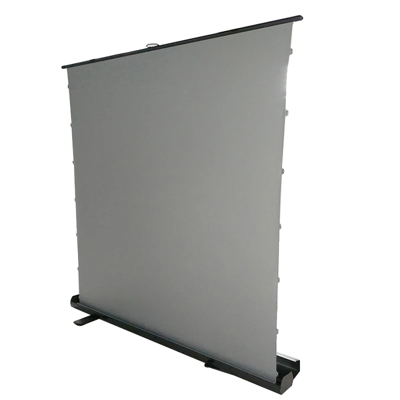 Tab-Tension ALR Floor Rising Pull Up Projector Screen With Stand Portable 110' 16:9 4K Grey Screen For Long Throw Projector