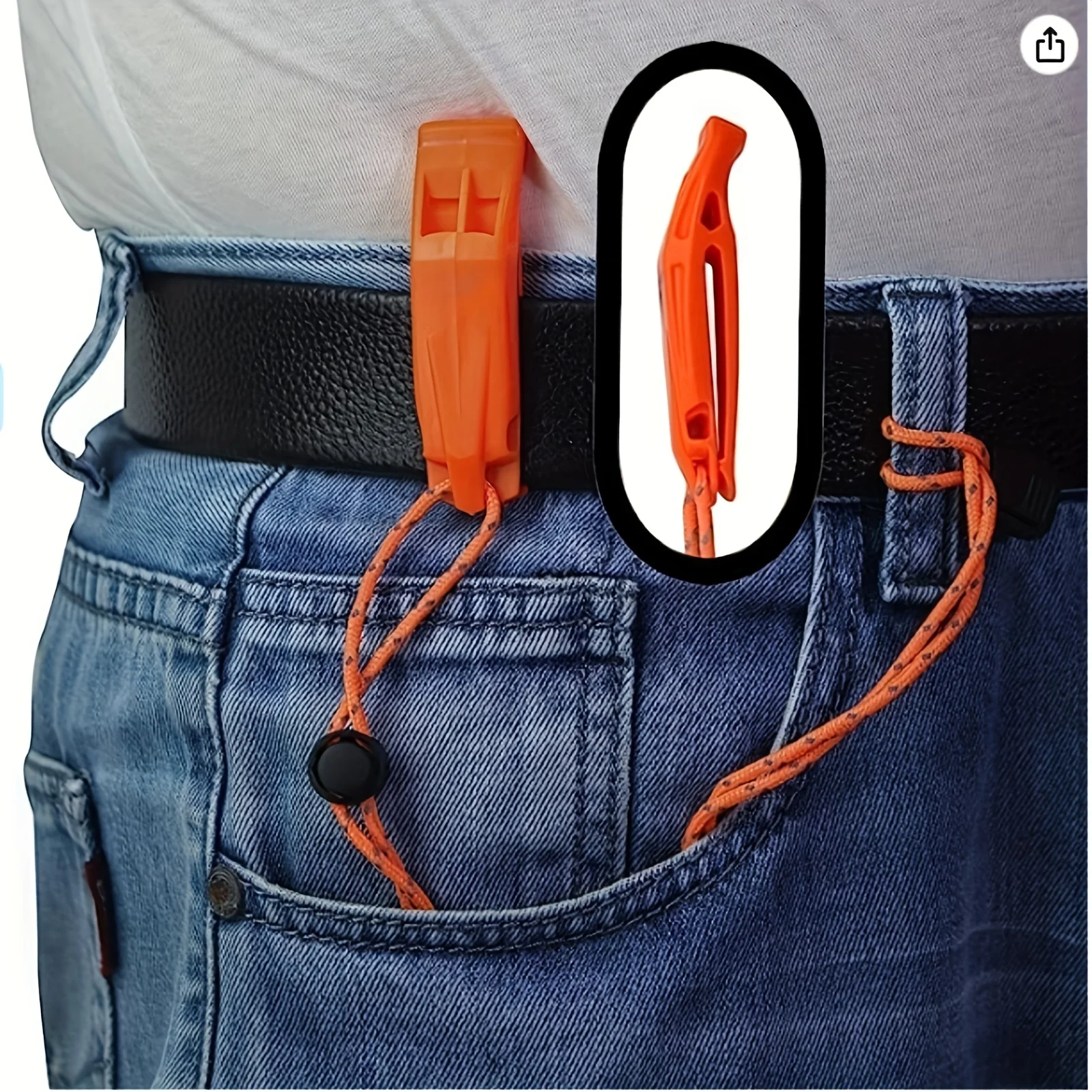 Survival Whistle Super Loud Safety Emergency Whistles With Lanyard For Kayaking, Boating, Swimming, Hiking, Camping, Climbing