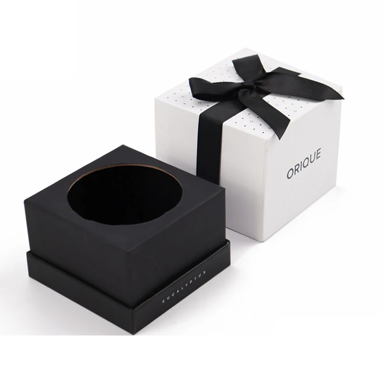 Wholesale Square Cardboard Box With Folding LOGO Printing For Aromatherapy Cosmetic Candle Gift Packaging Paper Box