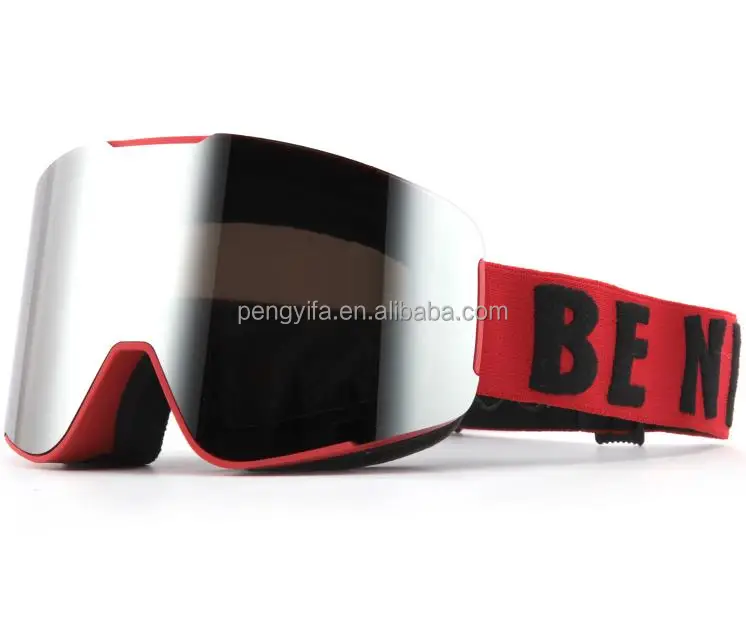 Low MOQ Magnetic Snowboard Goggles Custom High Quality Ski Glass Anti Fog Cylindrical Goggles