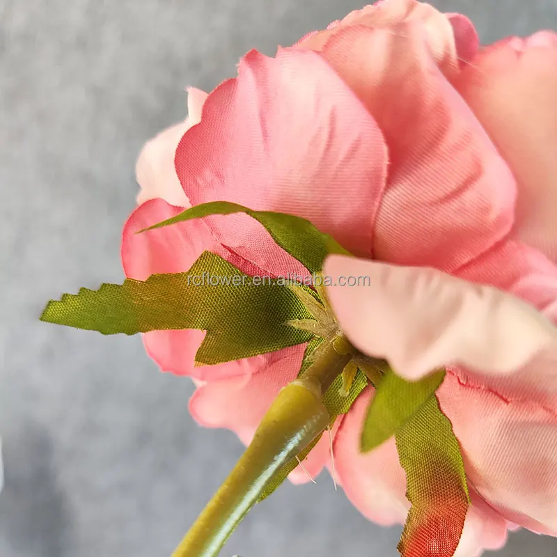 Wedding Decoration Artificial Flowers Peony Real Touch Rose Single Peony Silk Fabric Artificial Flower Bouquet Peony