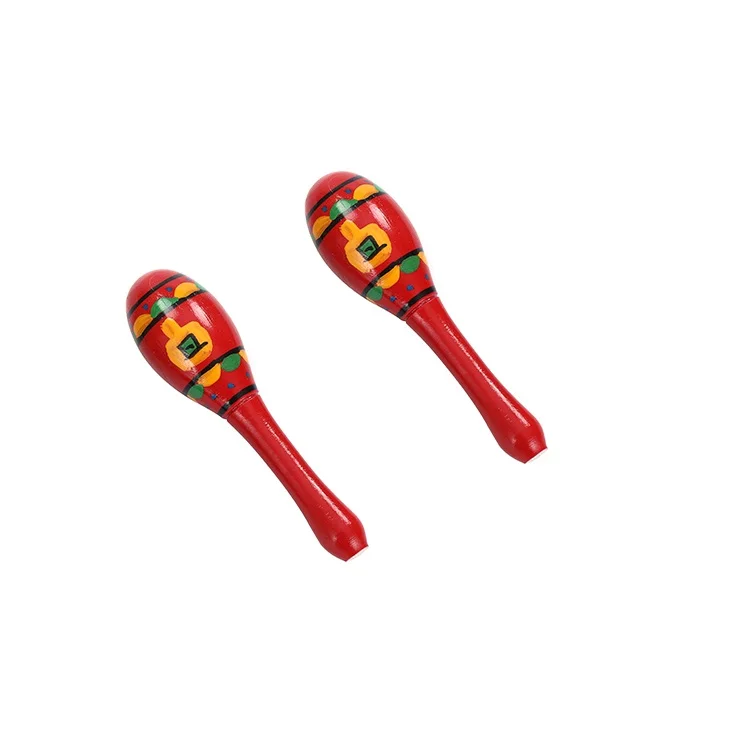 Quality chinese products wooden popular colorful music toy baby maracas set music instruments that toddler maracas custom