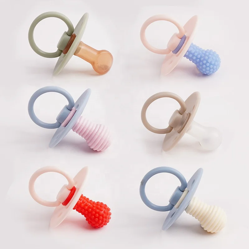 New Pop Eco Friendly Ultra-Light Breast Nipple Liquid Chewable Round Nipple Baby Silicone Pacifier