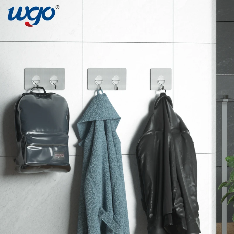 Wholesale Adhesive wall Hook Transparent 5 KG Heavy Duty Kitchen bathroom Sticky Hooks