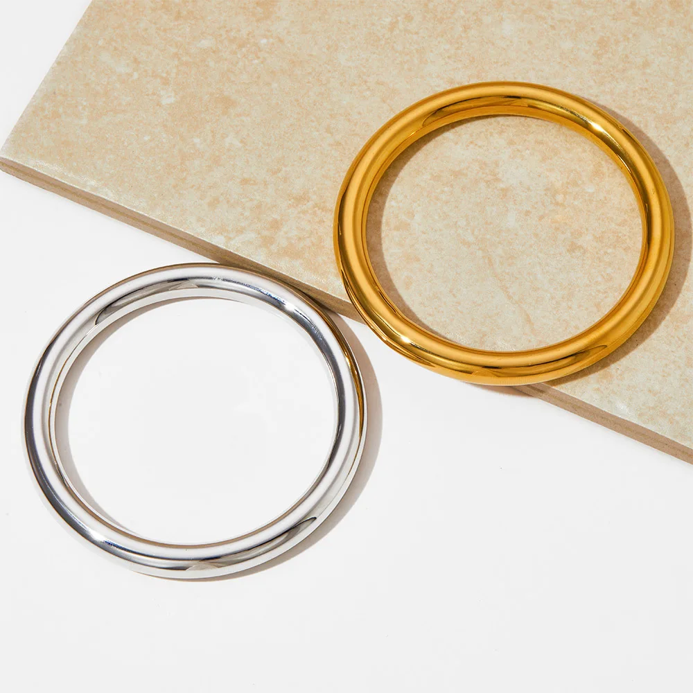 Aretas 2024 Vintage Elegant Jewelry 316l Stainless Steel Gold Plated Pvd 18k Wide Bangle Wholesale Textured Flower Women Bangles