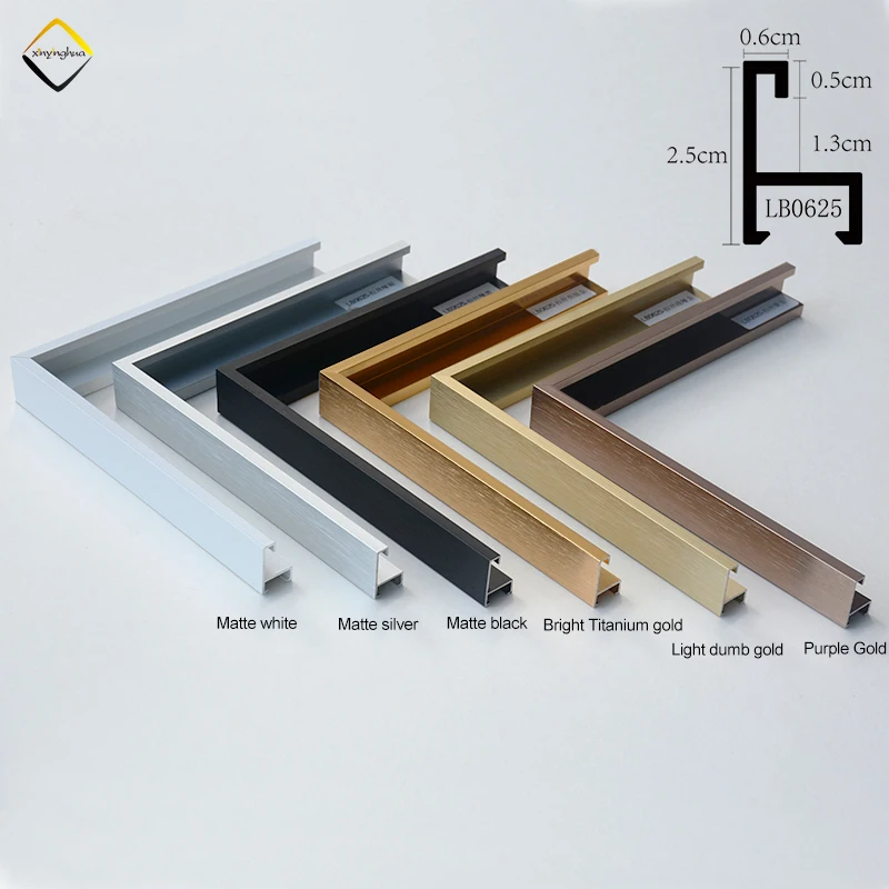 Factory Outlet Wholesale Modern Fashion Custom Size Metal Frame Molding Mini Aluminum Picture Frame Moulding for Canvas Painting