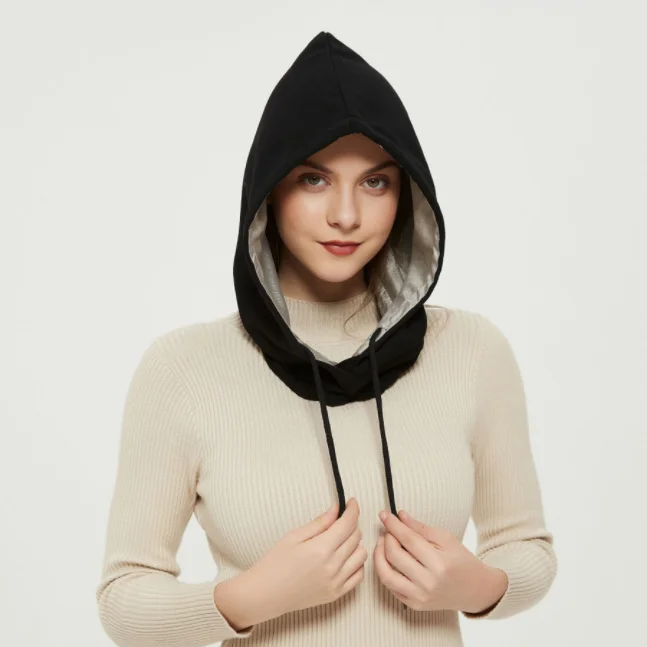 Silver Fabric EMF Hat Warm Woman Man Winter Hat EMF Protection Shielding Hood RF Blocking Cotton Hood Hat