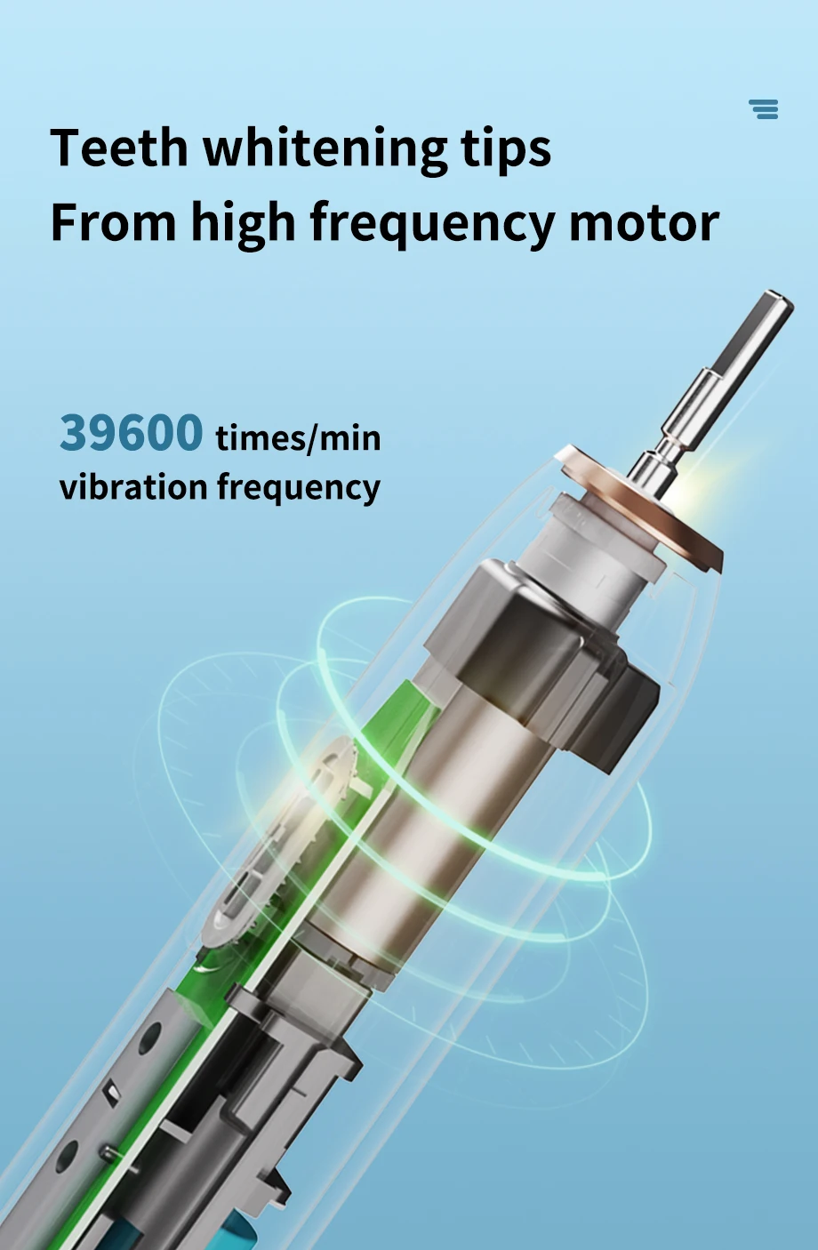 Oral Care Automatic Rechargeable Sonic Electric Toothbrush Induction Pressure Sensor with 5 Working Modes