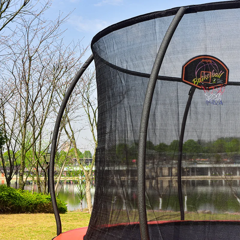 Safety Protection Fitness Jumping Gym Trampoline Outdoor Kids Indoor Trampoline Park With Basketball Hoop