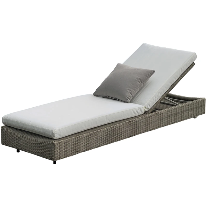 Synthetic Wicker Outdoor Furniture Poly Rattan Sun Lounger Setting Pool Rattan Patio Chaise Lounge