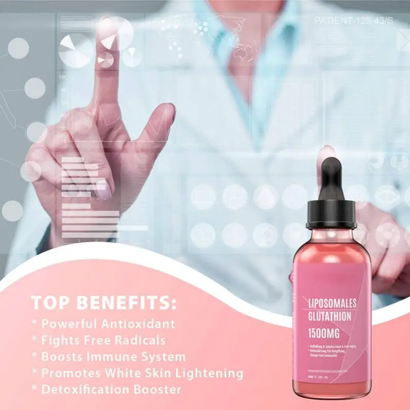 factory supply Private label Glutathione Drop Antioxidant skin whitening glutathione lightening anti-age