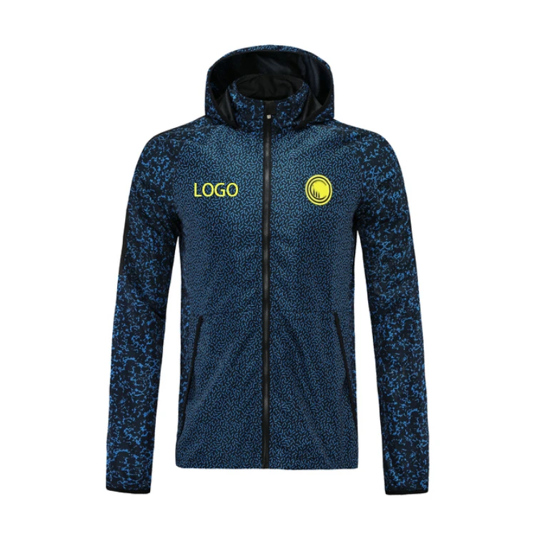 Factory Wholesale Lightweight Waterproof Soccer Club Team Windbreaker Jacket