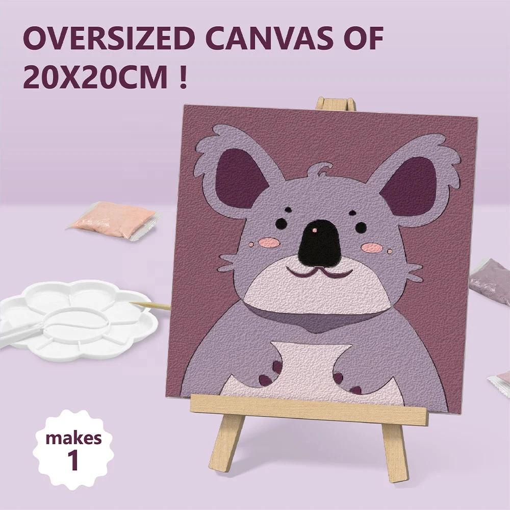 3D Cute Cartoon Koala Pulp Painting Environmental Friendly Paper Pulp Kids Gift & Decoration