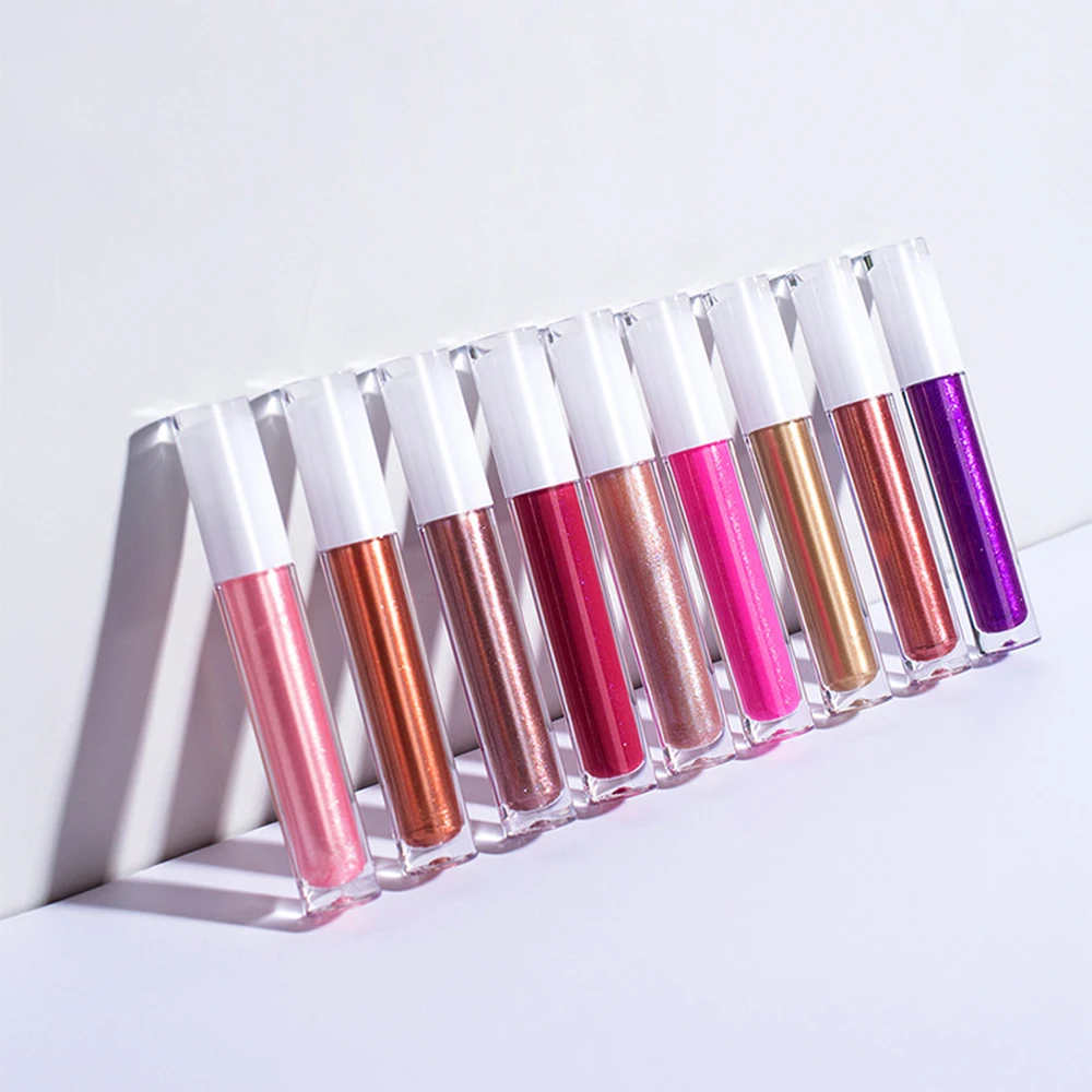 MLM Custom Makeup Arrival Vegan Lip Gloss Tube in Hot Colors Plumping Glitter Shiny Lip Gloss