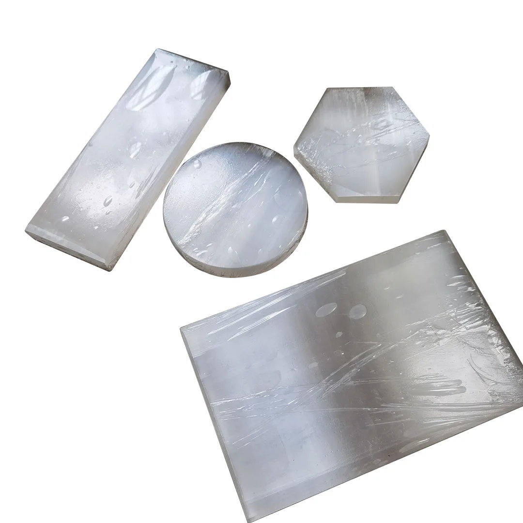 
Selenite Plate Natural Selenite Slice Round Selenite Slab Square Six Sided Slab 