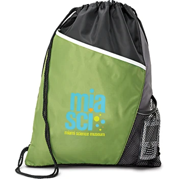 Inexpensive Cinchpack with Two Pockets canvas drawstring bag