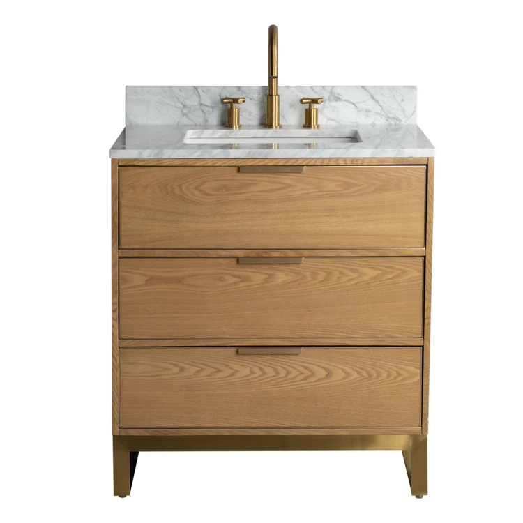 Homedee tall wood  veneer 30 inch commercial bathroom vanities