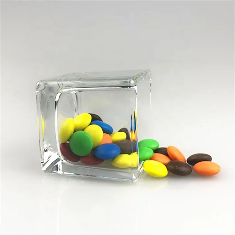 Квадратный стеклянный подсвечник 50 мл, пустой стеклянный контейнер для свечей