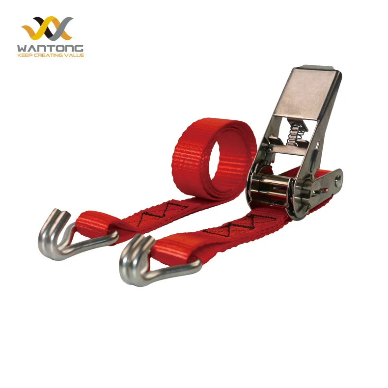 1 inch 25mm 800kgs capacity Ratchet Tie Down Straps Ratchet Straps with Double J Hook