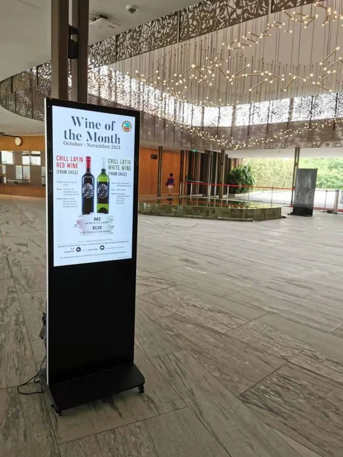 Floor standing 49 55inch 350nits Android Video Player LCD Advertising Display Kiosk Vertical Digital Signage Totem Touch Screen