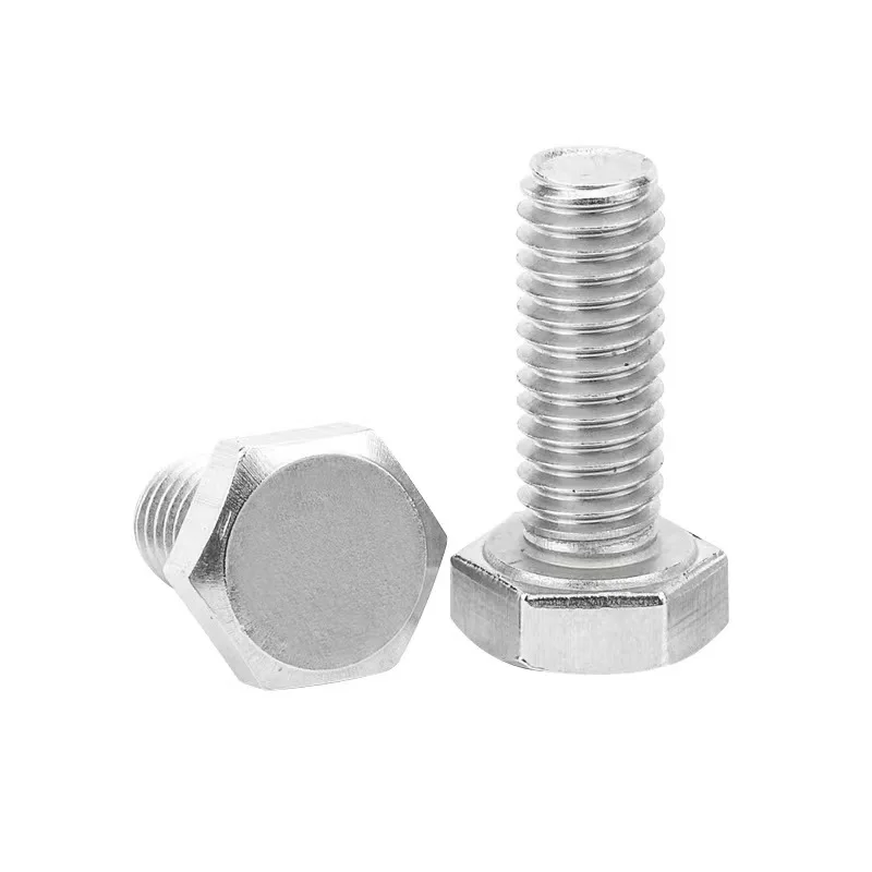 Carbon Steel Galvanized Gr4.8 Fasteners DIN933 DIN 931 DIN 601 Titanium Hexagon Head Bolt Cap Screw Nuts and Hex Bolts