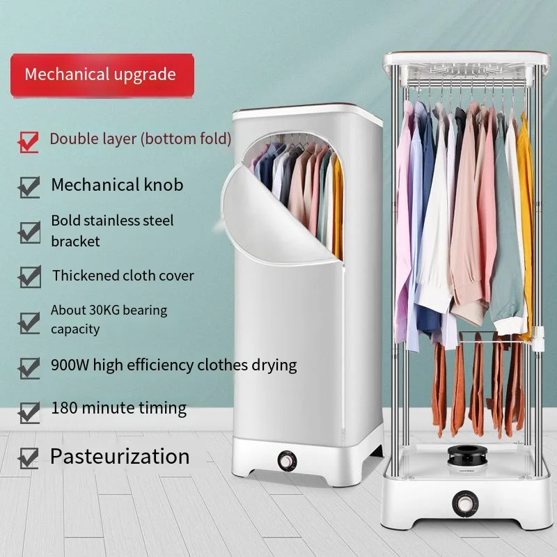 Wholesale Price Folding Dryer Quick Drying Clothes Dormitory Drying Clothes Machine With Hanging Ironing Air Dryer Wardrobe