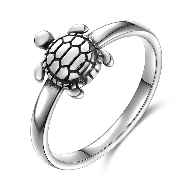 latest design gold plated 925 sterling silver jewelry turtle shape ring