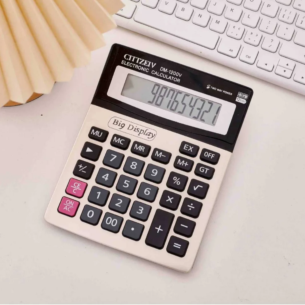 General Purpose solar dual power supply 12 digits scientific calculator daily basic Business office large Desktop Calculator