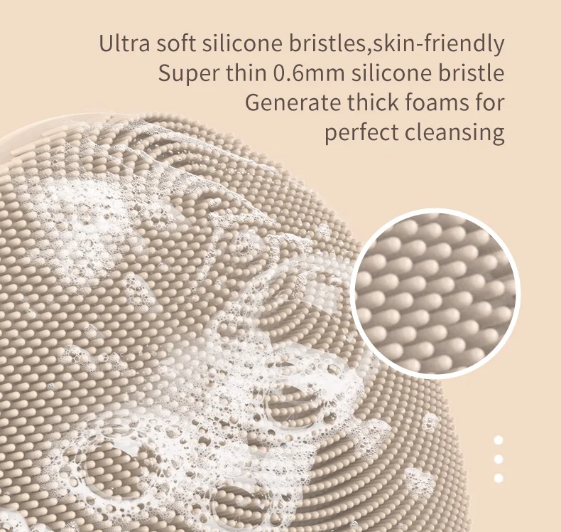 Handheld Rechargeable Mini Thermal Facial Exfoliating Brush Electric Silicone Face Scrubber Blackhead Remover