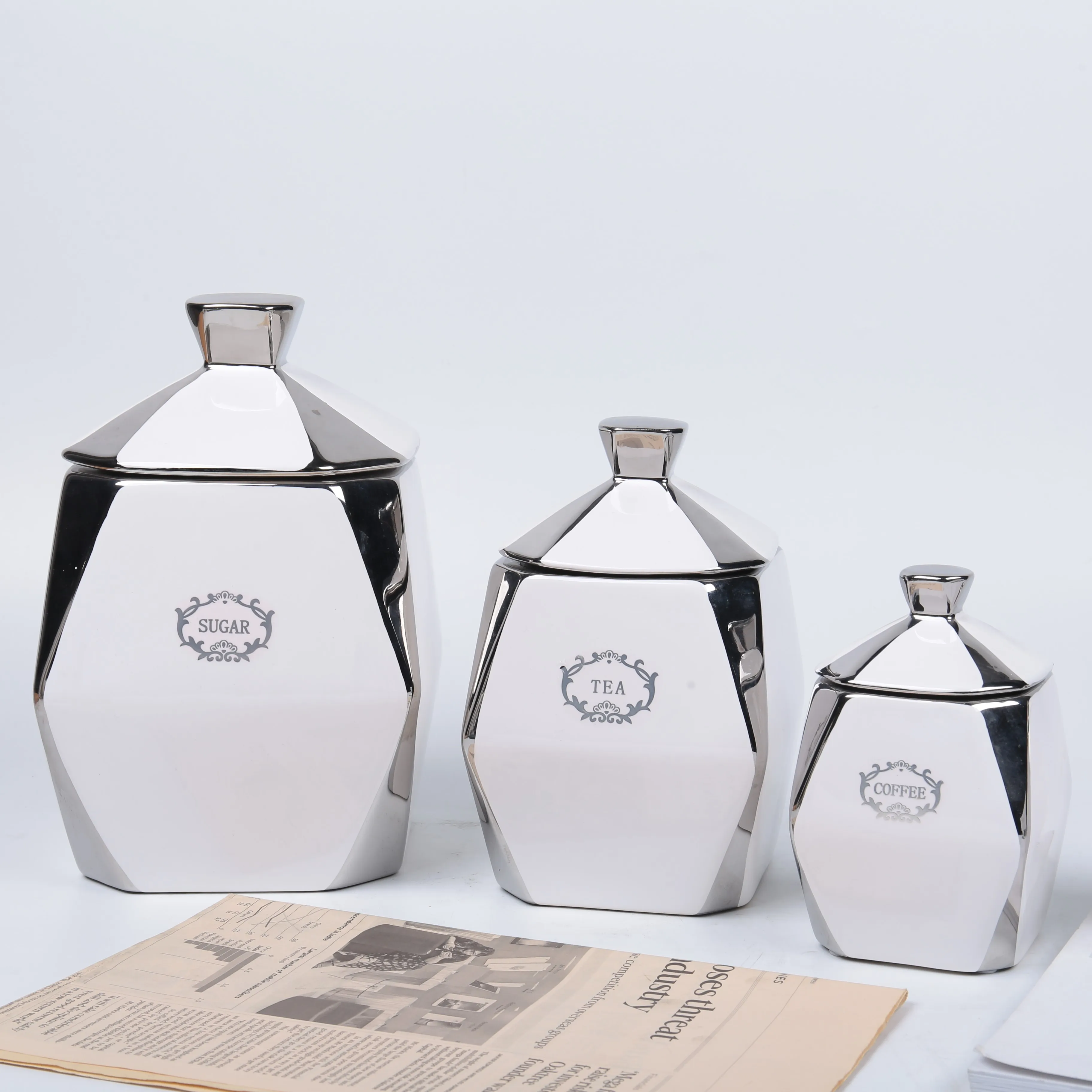 Household Nordic Ceramic Sealed Can Kitchen Grain Storage Food Storage Candy Coffee Tea Seal Jar