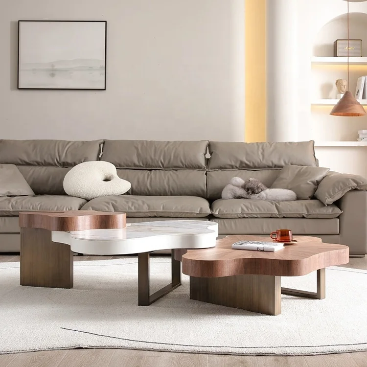Wholesale High Quality Sofa Set Furniture Living Room Modern Solid Wood Coffee Table Apartment Mini Wooden Table