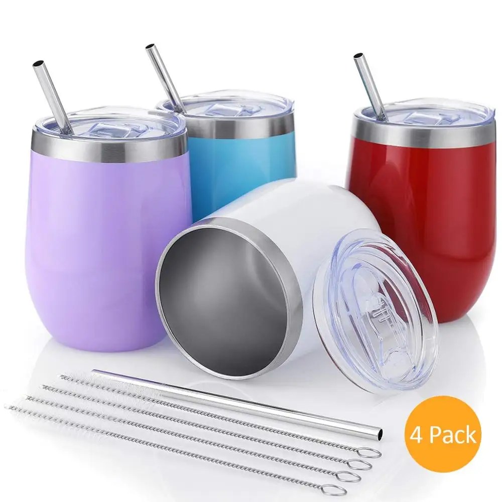 8oz 12oz Amazon Walmart BPA Free  Tumbler Insulated Glass Cups In Bulk for Home Office School