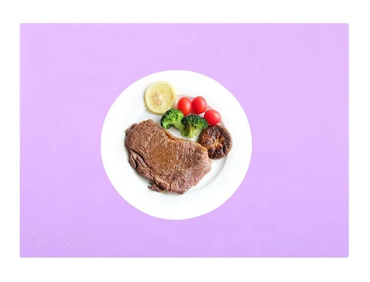 BPA free  Baby Silicone  rubber placemats with Custom Logo Non Slip Washable Mat