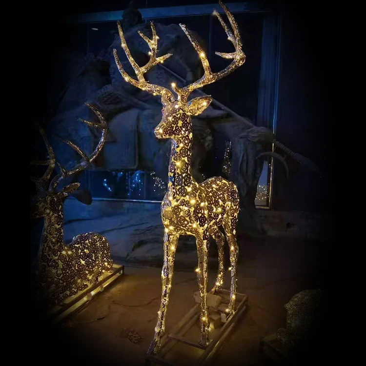 Hollow Out Garden Metal Stainless Steel Sculpture, Sculptures Home Decoration, Outdoor Statues