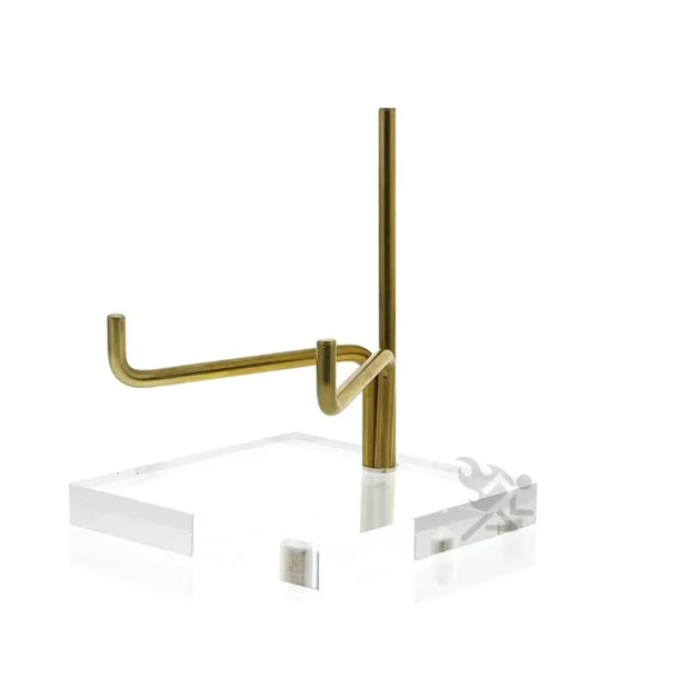 Clear Acrylic Display Stand Holder with Adjustable Metal Arms, Display Easel Stands with Acrylic Base