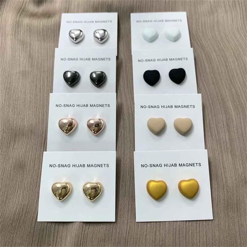 wholesale heart shape Hijab Magnet Brooch Accessory Magnetic Brooch Luxury Pin Hijab Pins Magnet pins XBZ097